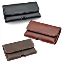 Horizontal Phone Case - Stitched Leather In 3 Sizes &amp; 4 Colors - £58.31 GBP+