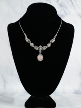 Sterling Silver Filigree Art Pink Chalcedony Gemstone Women Princess Necklace - $99.99+