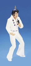 Kurt Adler Resin Elvis® In White Jumpsuit w/MIC Elvis Presley Christmas Ornament - £9.49 GBP