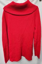Tommy Hilfiger Women's Large Ribbed Cowl-Neck Sweater Racing Red $ 79.50 Retail image 3