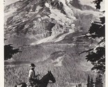 RPPC Mount Rainier National Park - View From Plummer Peak - Man on Horse... - £5.04 GBP