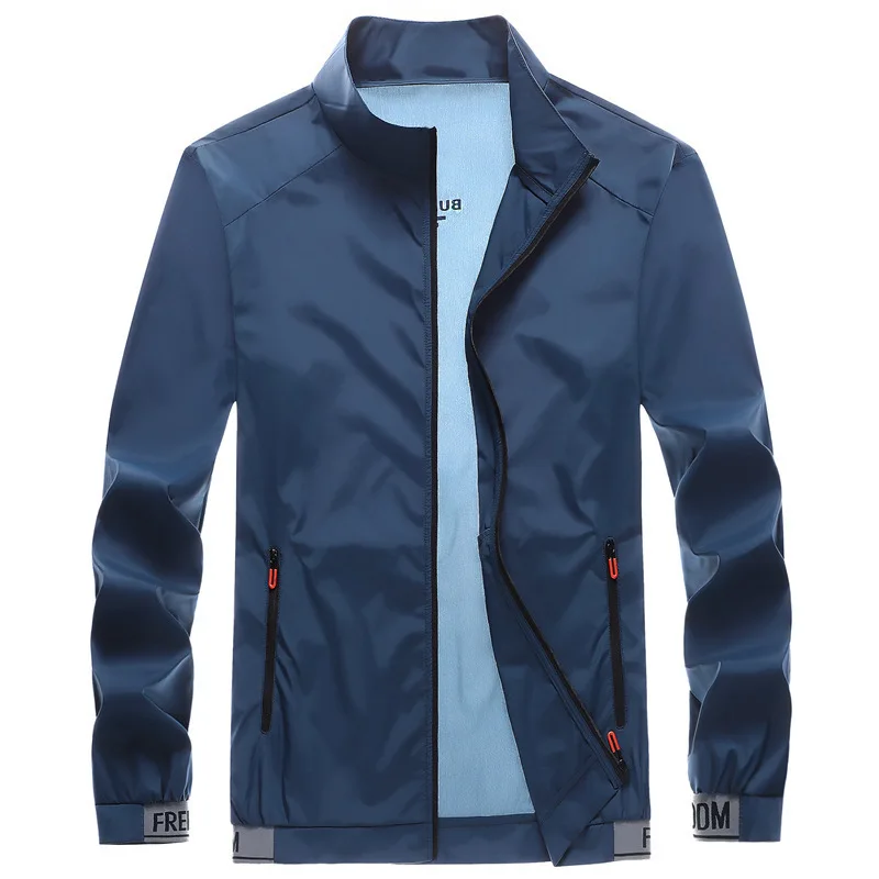  Men&#39;s Summer Ultra-Light Hood Jacket Thin Windbreaker Fashion Shiny screen Casu - £118.97 GBP