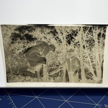 Photo Negative 1920s Woman Climbing Over Barb wire Fence - $225.36 MXN