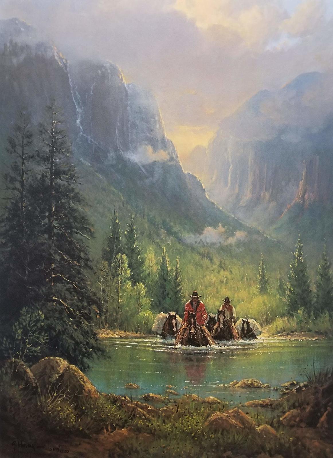 Primary image for The American West - Signed and Numbered Limited Edition Print by G Harvey - 25" 