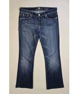 7 For All Mankind Jeans Women&#39;s 28 Bootcut Medium Wash Blue Denim 31x28 ... - $25.24