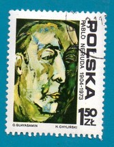 Used Poland Postage Stamp 1974 Pablo Neruda (Neftali Ricardo Reyes Basua... - £1.58 GBP