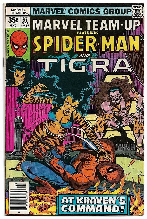 Marvel Team-Up #67 (1978) *Marvel / Spider-Man / Tigra / Kraven The Hunter* - $10.00