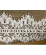 3 Yards 10”White Insert Stretch Eyelash Lace Trim - €5,98 EUR