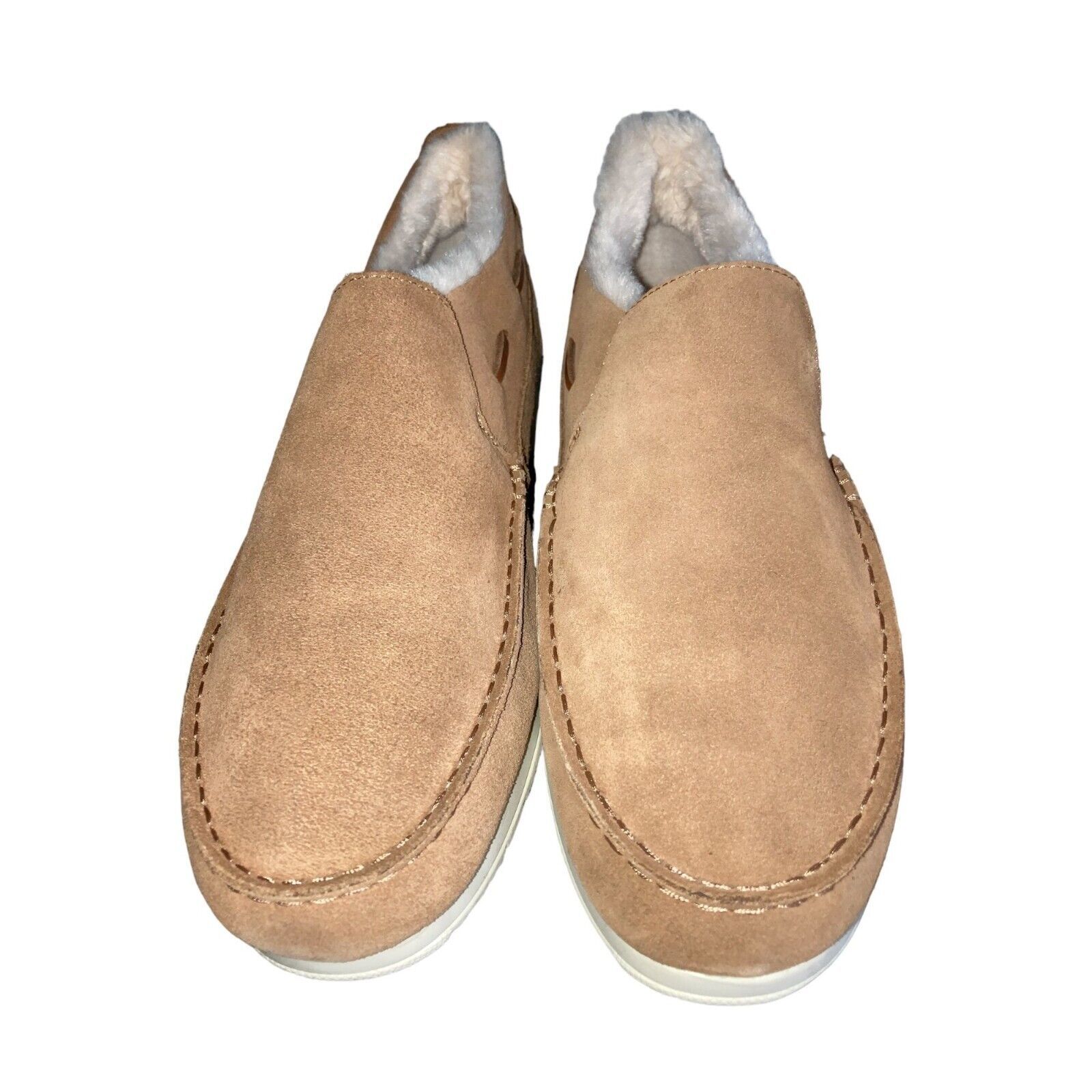 Sperry Men's Moc-Sider Moccasin Tan Faux Fur, Microfiber 11/12 - £25.57 GBP