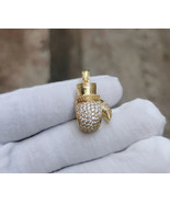 1Ct Round Cut Simulated Moissanite Boxing Glove Pendant 14K Yellow Gold ... - £55.24 GBP