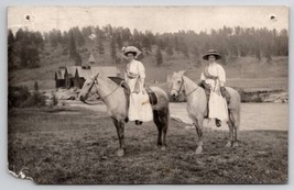 Victorian Women on Horseback Patriotic Sashes Fringe Gloves RPPC Postcar... - £38.18 GBP