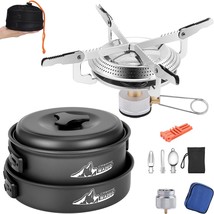 Wadeo Backpacking Stove Portable Camping Stove Burner With Lightweight Pot And - £37.89 GBP