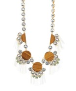 J.CREW Saranac Faceted Fringe Frontal Chain Statement Necklace Gold Tone... - $81.48 CAD