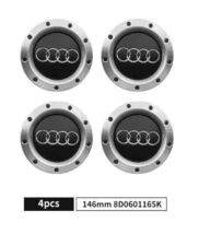 4pcs 146mm 8D0601165K Black Wheel Center Hub Caps Rim Caps Emblems Badge... - $79.99