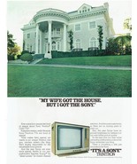1978 Sony Trinitron Print Ad Vintage Electronics TV Television 8.5&quot; x 11&quot; - £15.26 GBP