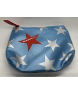 Macy&#39;s Patriotic American USA Blue w/ Silver &amp; Red Stars Travel Make Up Bag - €11,83 EUR