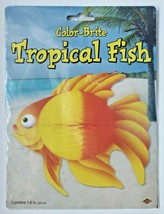 1997 Beistle Color-Brite Tropical Fish - 1 count-Yellow/Orange New In Pa... - $7.99
