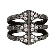 Avon Pave Desert Stacked Ring Size 8 - $10.99