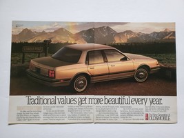 1989 Oldsmobile Cutlass Ciera Print Ad Traditional Values Get More Beaut... - $9.50