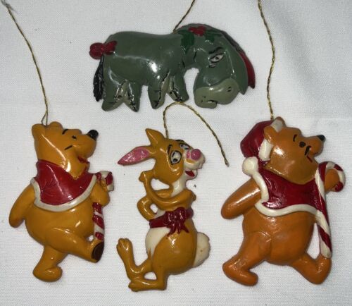 Walt Disney Winnie the Pooh (2) Eeyore Rabbit 1970s ornaments - $19.75