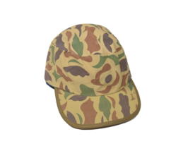 Vintage Frogskin Camo Hat Hunting Engineer Military Style Duck Outdoor 80s - £20.38 GBP