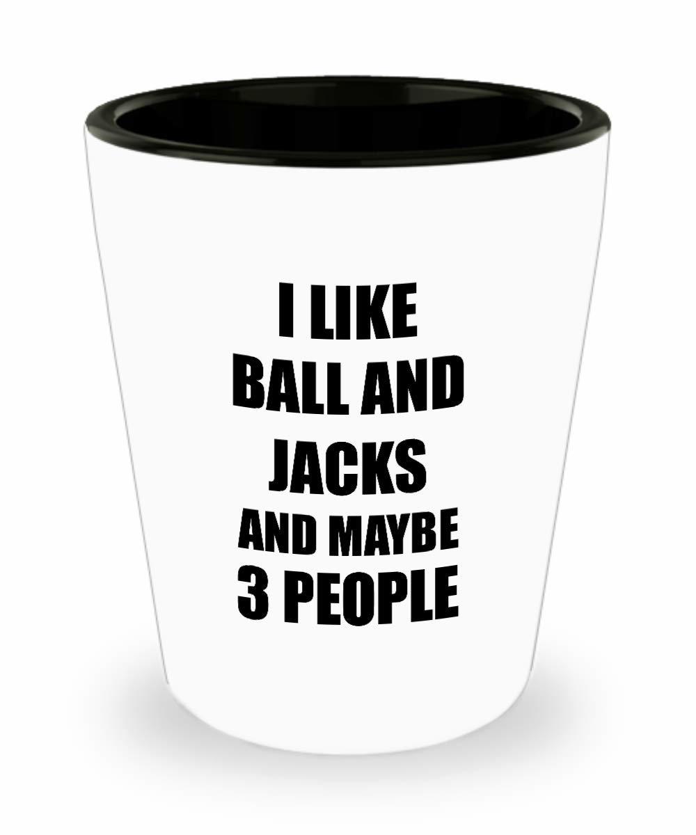 Ball And Jacks Shot Glass Lover I Like Funny Gift Idea For Hobby Addict Liquor L - £10.26 GBP