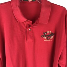 Polo Shirt Luigis Bakersfield Ca XL Embroidered Italian Deli Foodie Top red - £11.63 GBP