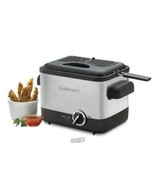 Cuisinart Steel Compact Deep Fryer 375°F Die-cast Frying Bowl Charcoal F... - £70.79 GBP