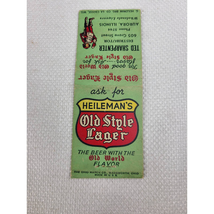 Heileman&#39;s Old Style Lager Old World Flavor Ted Sharpenter Distributor Matchbook - £9.34 GBP