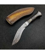 New Damascus Steel Forged Kukri Knife with Ebony Handle  - $84.05