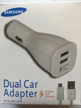Samsung Dual Car Adapter Adaptive Fast Charging EP-LN920 White NEW - £15.68 GBP