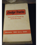 Dodge Trucks Operator&#39;s Manual for Models 100 Thru 300 (1972) - £27.66 GBP