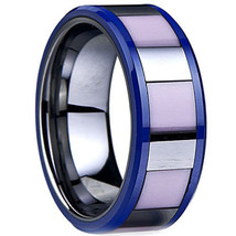 COI Jewelry Tungsten Carbide Ring With Shell Inlays - TG1973(Size:#US6.5/11.5) - £23.62 GBP