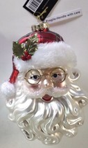 Robert Stanley Glass Christmas Ornament Santa Claus Wearing Glasses New With Tag - £12.39 GBP