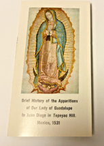 Our Lady of Guadalupe Vintage Brief HIstory of Apparitions,New #AB-51-C - $3.96