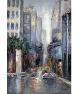 24x36 inches Street  stretched Oil Painting Canvas Art Wall Decor modern129 - £94.61 GBP