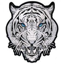 White Tiger, Exceptional Quality Iron-On/Saw-On, Heat Sealed Backing Rayon Patch - £15.97 GBP