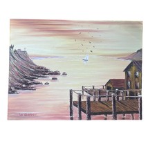 Seascape Acrylic Painting on Canvas 18x24 Signed - £98.91 GBP