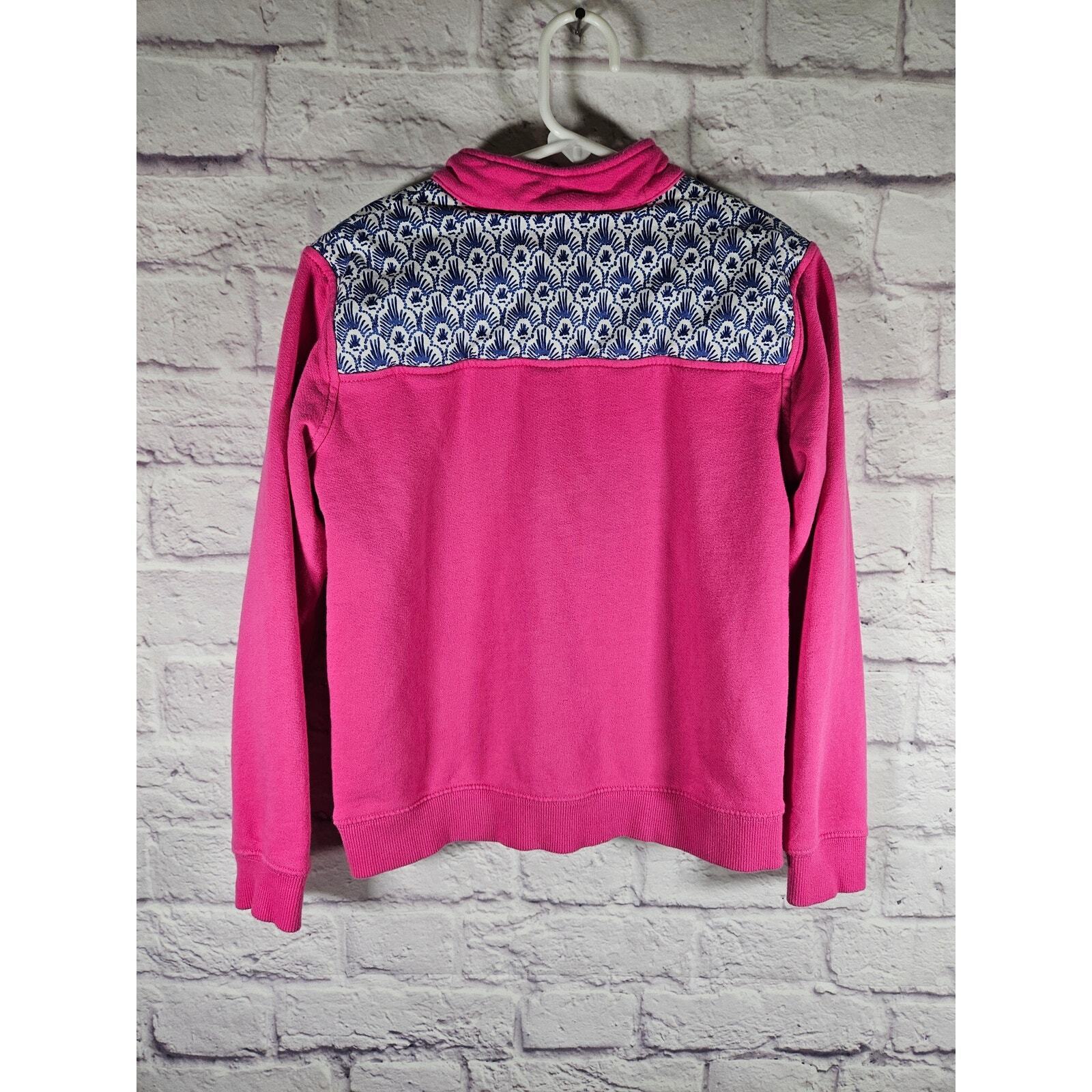 Vineyard Vines Magenta Pink and Blue Half Zip Sweater Size Medium 10/12 Item image 6