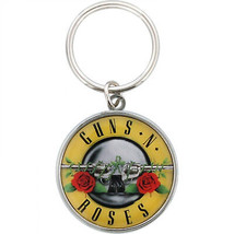 Guns N&#39; Roses Round Metal Keychain Multi-Color - £9.54 GBP