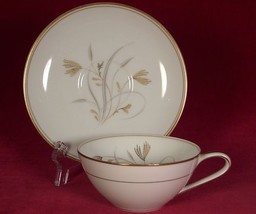 4 NORITAKE LAVERNE CUP SAUCER sets 5810 GOLD RETRO CHINA WHITE - £17.38 GBP