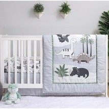 The Peanutshell Dinosaur Crib Bedding Sets for Boys | 3 Piece Nursery Set | Crib - £66.13 GBP