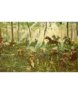 Vintage 1974 &quot;The Dade Massacre&quot; Postcard – Florida Seminole War Scene K... - €10,26 EUR