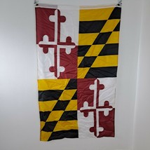Maryland State Flag Burgundy Yellow Black White 3x5 - £11.68 GBP