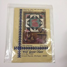 Country Bunny Quilt Pattern 18&quot; Wild Goose Chase Primitive Folk Art Collection - $12.86