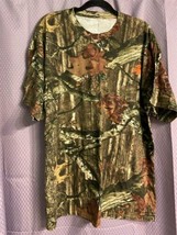 Mossy Oak Hunting Shirt Men&#39;s Sz XL Camo Forest Short Sleeve Break-up Infinity - £12.42 GBP