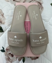 NEW Kate Spade New York Peyton Logo Slide Sandal Size 9 Beige NIB - £94.35 GBP