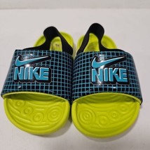 Nike Toddler Kawa Sandals Slide SE Black Turquoise Green CW1658 001 Sz 7C - £11.45 GBP