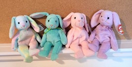 Lot of 4 Ty Beanie Baby Babies Bunny Rabbits  Hippie, Hippity Hoppity &amp; Floppity - $3,960.00