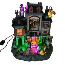 Lemax Spooky Town The Horrid Haunted Hotel 15725 Haunted House Halloween Retired - £78.63 GBP